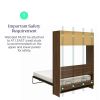 Queen size Murphy Bed Space Saving Wall Mounted Design in Walnut Finish