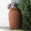 Terra Cotta 50-Gallon Plastic Urn Rain Barrel with Planter Top