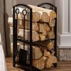 5 Piece Vintage Firewood Log Rack Holder Tools Set