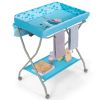 Blue Folding  Wide Nursery Baby Diaper Changing Table