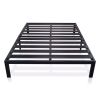 California King Metal Platform Bed Frame with Heavy Duty Slats