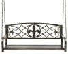 Farm Home Bronze Sturdy 2 Seat Porch Swing Bench Scroll Accents