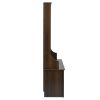 Dark Brown Entryway Hall Tree Shoe Cubbie Coat Rack