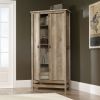 Cottage Style Wardrobe Armoire Storage Cabinet in Light Wood Finish