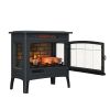 Black Infrared Quartz Electric Fireplace Stove Heater