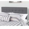 Full size Dark Grey Fabric Linen Upholstered Panel Headboard