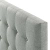 Full size Grey Fabric Button-Tufted Upholstered Headboard