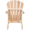 Ergonomic Natural Cedar Wood Adirondack Chair