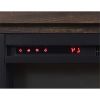 50-inch TV Stand in Medium Brown Wood with 1,500 Watt Electric Fireplace