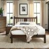 Queen Size Farmhouse Style Solid Wood Platform Bed with Headboard in Espresso