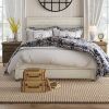 Full Size Solid Wood Platform Bed Frame with Headboard in Rustic White Finish