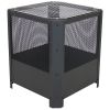 16 Inch Small Grelha Square Outdoor Fire Pit with Grilling Grate