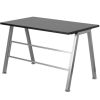 Modern Metal Frame Computer Desk with Black Laminate Top