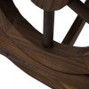 FarmHome Rustic Fir Wood Wheel Outdoor Garden Bench