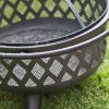 36-inch Bronze Fire Pit with Grill Grate Spark Screen Cover