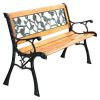 Flowers Outdoor Patio Park Cast Iron Garden Porch Chair Bench