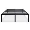 Full 18-inch High Rise Heavy Duty Black Metal Platform Bed Frame