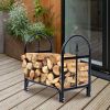 2 Ft. Small Indoor/Outdoor Heavy Duty Steel Firewood Storage Holder