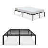 Full size Heavy Duty Black Metal Platform Bed Frame