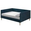 Full size Modern Navy Blue Upholstered Daybed