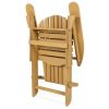 All Weather Adirondack Large Foldable Chair Natural Finish