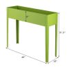 Green Heavy Duty Galvanized Steel Outdoor Elevated Raised Garden Planter