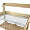 Outdoor Garden Workstation Potting Bench with Metal Top