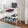 White Metal 4-Shelf Shoe Rack - Holds up to 9 Pair of Shoes