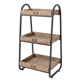 Industrial Freestanding 3-Tier Bathroom Storage Shelving Unit