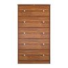 Modern 5-Drawer Bedroom Chest Dresser in Rustic Brown Wood Finish