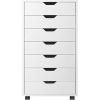 Modern Scandinavian Style 7-Drawer Storage Cabinet Chest in White Finish