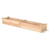 16 in x 96 in FarmHome Narrow Cedar Wood Raised Garden Bed - Made in USA