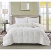 Queen Size Off White 3 Piece Microfiber Reversible Comforter Set