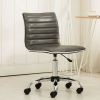 Heavy Duty Gray Channel-Tufted Conference Chair