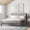 King Size FarmHouse Traditional Rustic Gray Platform Bed