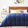 King All Seasons Grey/Navy Reversible Polyester Down Alternative Comforter