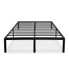 King size Modern Heavy Duty Black Metal Platform Bed Frame