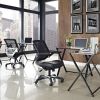 Modern Black Mesh Back Ergonomic Office Chair  with Flip-up Arms