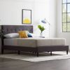 Queen size Dark Gray Upholstered Tufted Platform Bed Frame