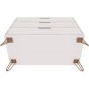 Modern Scandinavian Style Bedroom 3-Drawer Dresser in Off-White Finish