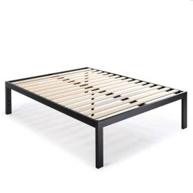 Queen 18 Inch Easy Assemble Metal Platform Bed Frame with Wood Slats