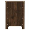 Farmhouse 1-Drawer Bedroom Nightstand with Open Shelf in Rustic Pine Finish