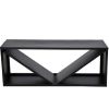 Black Indoor/Outdoor 41 inch Steel Triple Triangle Firewood Log Storage Rack