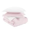 Twin/Twin XL 2-Piece Microfiber Reversible Comforter Set Blush Pink and White