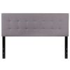 Queen size Modern Light Grey Fabric Upholstered Panel Headboard