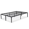 Queen 18-inch High Rise Heavy Duty Black Metal Platform Bed Frame