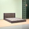 Queen size Farmhouse Wood Industrial Low Profile Platform Bed Frame