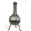 Rustic Outdoor Steel Cast Iron Chimenea Wood Fire Pit