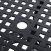 Round Metal 33-inch Outdoor Patio Table in Black Cast Aluminum