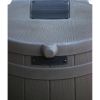 Brown Oak 50-Gallon Plastic Rain Barrel with Bottom Spigot